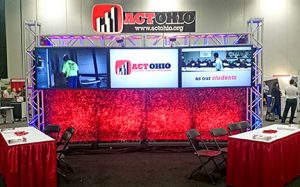 The ACT Ohio booth at OETC 2016.Throughout the course of the event, educators were made aware of the important role apprenticeships play in the construction industry and how they can directly benefit students.