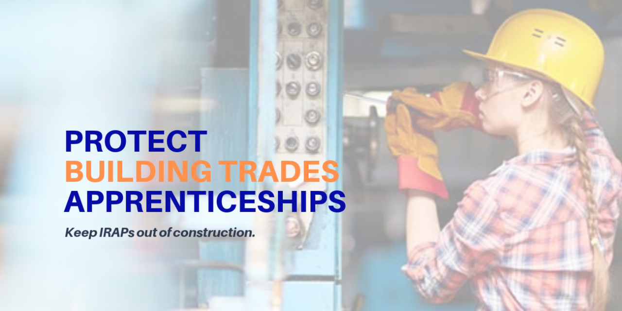 US DOL Issues Final IRAP Rule on Construction Apprenticeships